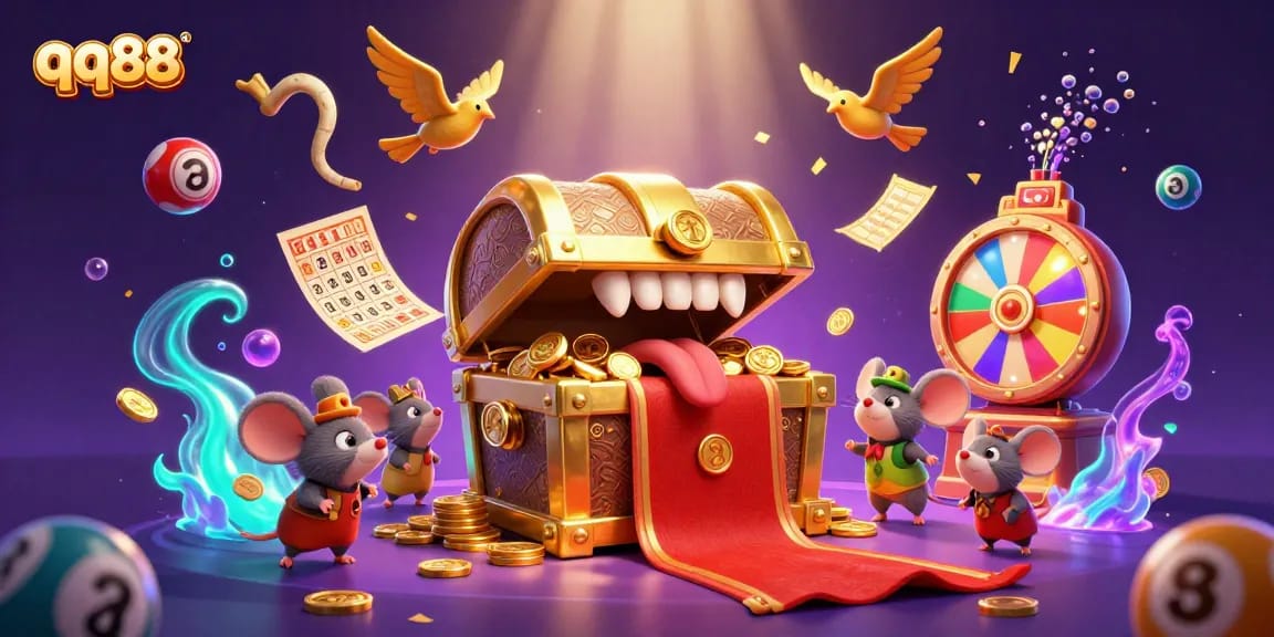 Experience thrilling winnings at qq88 with this vibrant lottery and gambling scene.