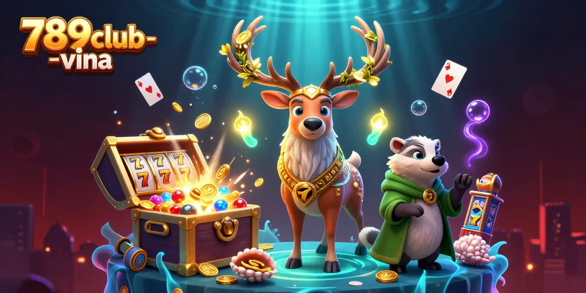 Engage in thrilling games at 789club-vina with vibrant characters and dynamic slot reels.