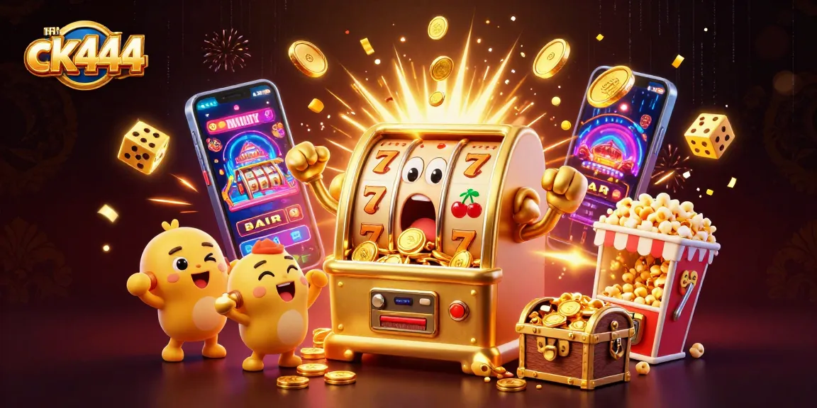 Experience the excitement of ck444 casino with a jackpot celebration featuring vibrant 3D animations and gaming elements.