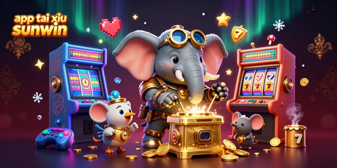 Engage in thrilling gameplay with app tài xỉu sunwin's dynamic steampunk-themed casino illustration.