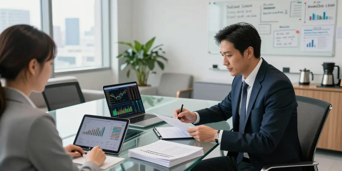 Discussing cheapest merchant cash advance in UK options in a professional financial office setting.