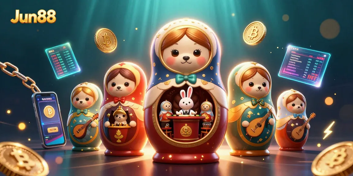 Experience the excitement of Jun88 with vibrant casino-themed characters and rich 3D visuals.