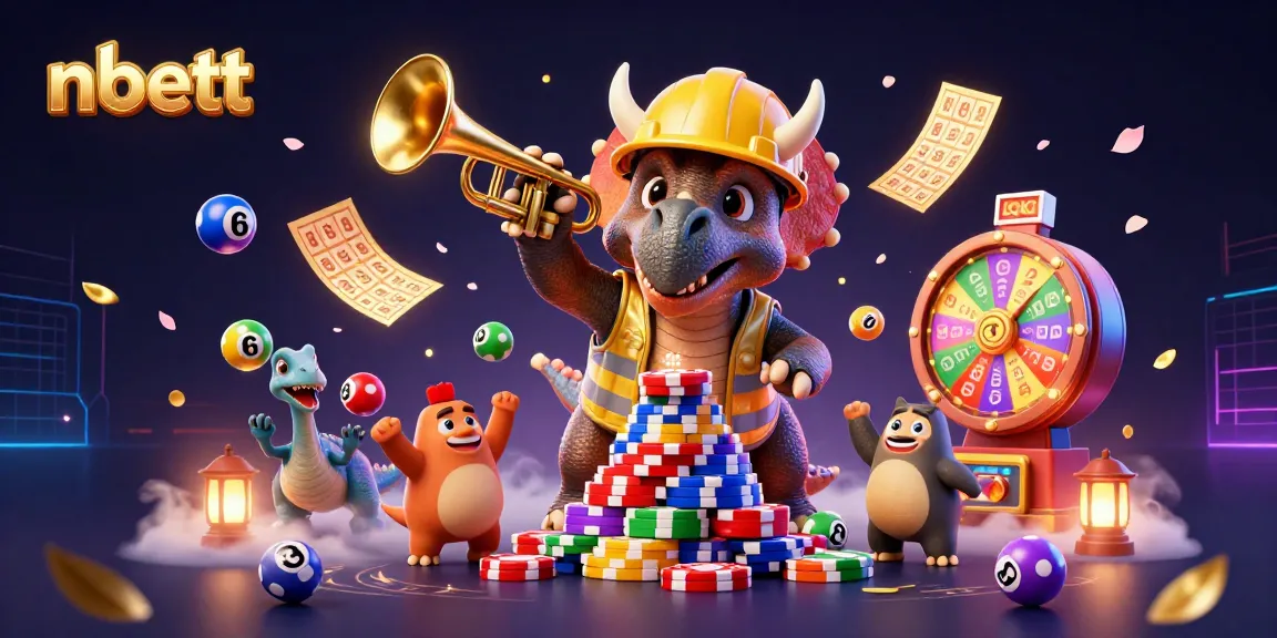 Join the action at nbett with vibrant lottery scenes featuring cheerful characters and dynamic casino elements.