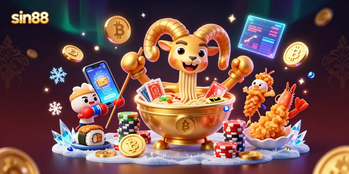 Spin to win at sin88 with vibrant 3D characters and glowing crypto elements in a dynamic casino scene.