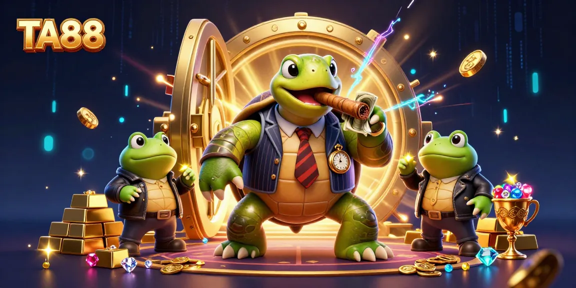 TA88 showcases a dynamic casino scene featuring a snapping turtle mobster with treasure elements.