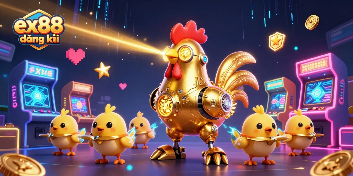 Experience ex88 đăng ký with a dynamic gaming scene showcasing vibrant 3D casino elements.