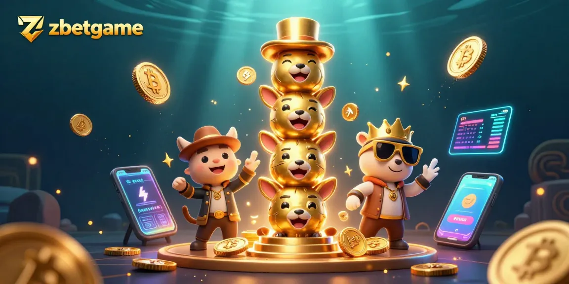 Experience the vibrant zbetgame scene featuring animated 3D elements illuminating casino excitement.