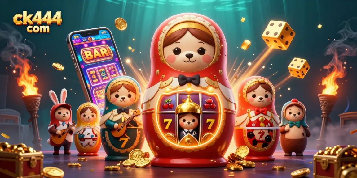 Experience thrilling gaming adventures with ck444 com's captivating casino illustration featuring lively characters and exciting elements.