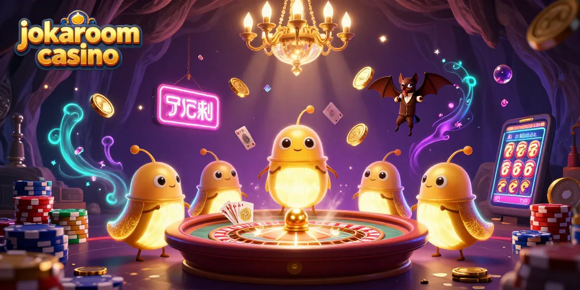 Experience the thrills of jokaroom casino with glowworms and a bat dealer lighting up the action.