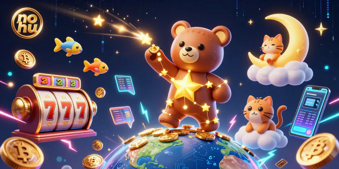Experience the excitement of no hu with golden coins flying around in a vibrant casino setting.