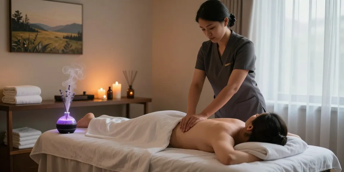 Experience calming 김포출장마사지 therapy in a serene massage room with soothing ambiance.