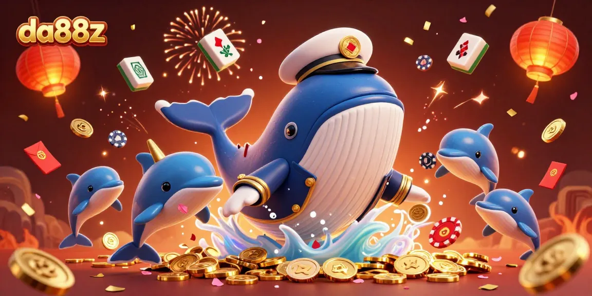 Play poker with da88z as playful dolphins and a majestic whale bring excitement to gaming.
